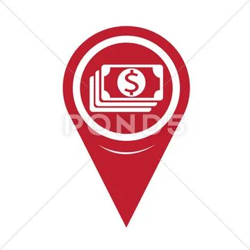 Map Pin Pointer Money Icon