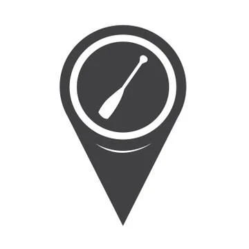 Map Pin Pointer Paddle icon Stock Illustration