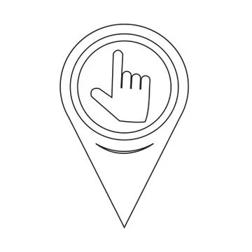 Map Pin Pointer pointer icon Illustrazione stock
