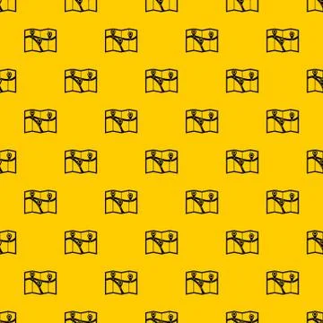 Map with pin pointers pattern vector Illustrazione stock