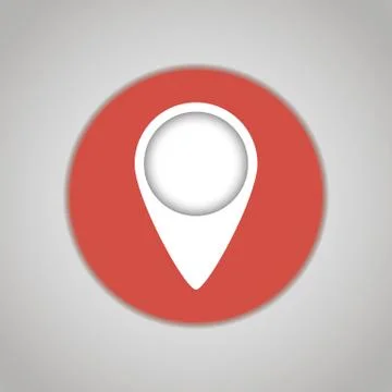 Map Pin Red Colored Vector Illustration marker sign icon Illustrazione stock