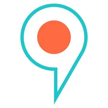 Map pin sign location icon marker point button Illustrazione stock