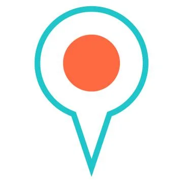 Map pin sign location icon marker point button Stock-Illustration