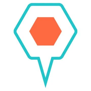Map pin sign location icon marker point button Stock-Illustration