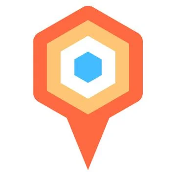 Map pin sign location icon marker point button Illustrazione stock