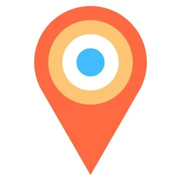 Map pin sign location icon marker point button Stock-Illustration