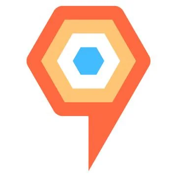 Map pin sign location icon marker point button Stock Illustration