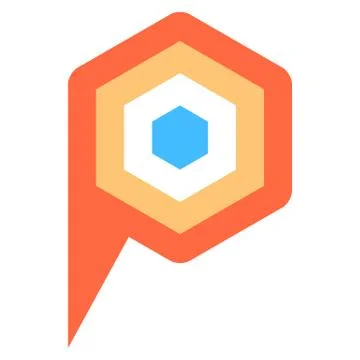 Map pin sign location icon marker point button Stock-Illustration
