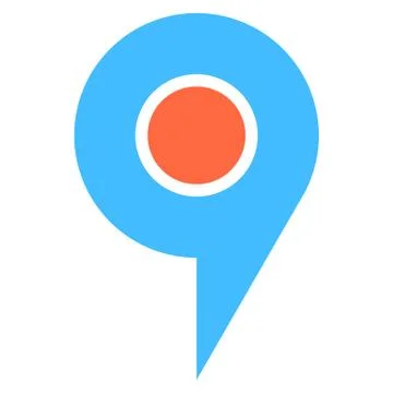 Map pin sign location icon marker point button Illustrazione stock