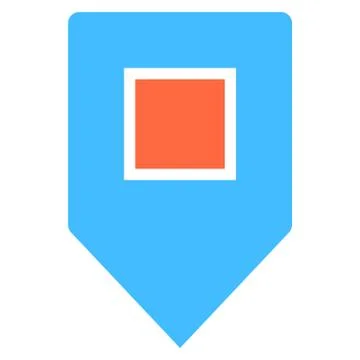Map pin sign location icon marker point button Illustrazione stock