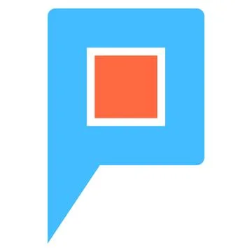 Map pin sign location icon marker point button Stock-Illustration