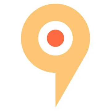 Map pin sign location icon marker point button Illustrazione stock