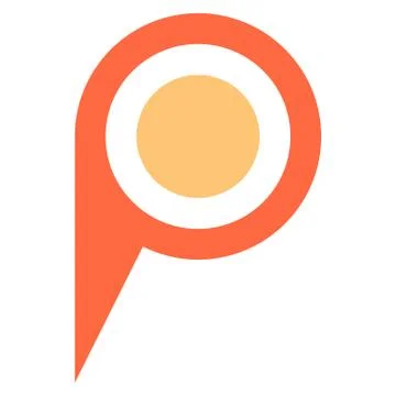Map pin sign location icon marker point button Illustrazione stock