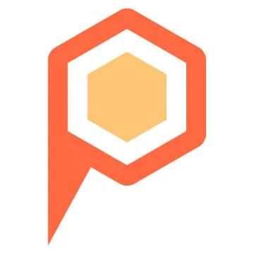 Map pin sign location icon marker point button Stock Illustration