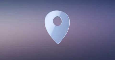 Map Pin Silver 3d Icon Video stock 71162111