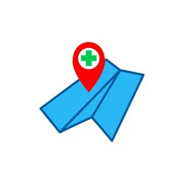 Map with a pin vector graphic design illustration Stock-Illustration