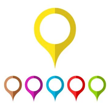 Map pin vector icon isolated on white background Stock Illustration