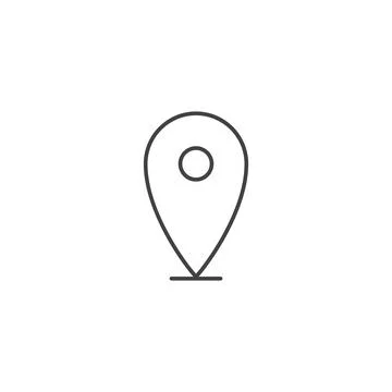 Map pin vector line icon Ilustración de archivo