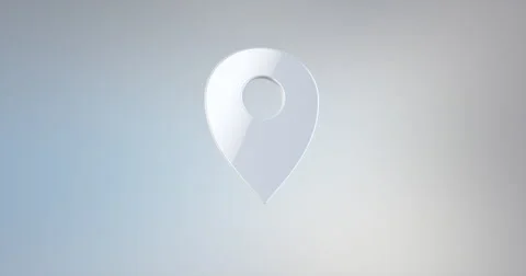 Map Pin White 3d Icon Stock Footage