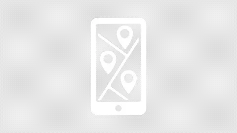 Map with pinpoints on smartphone, geolocation, location, pointer Stock Footage 287826230
