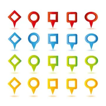 Map pins Stock Illustration