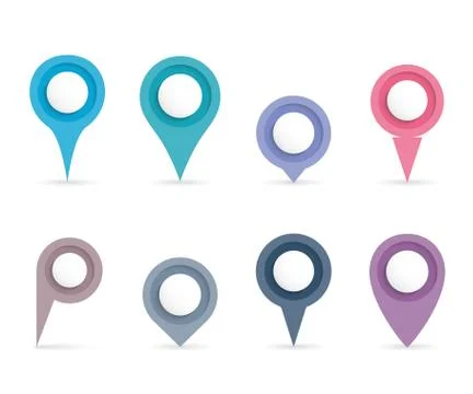 Map Pins Illustrazione stock