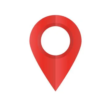 Map pins on a map. Current location or travel destination. Stock Illustration