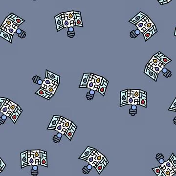Map pins showing multiple workplaces vector seamless pattern 스톡 일러스트