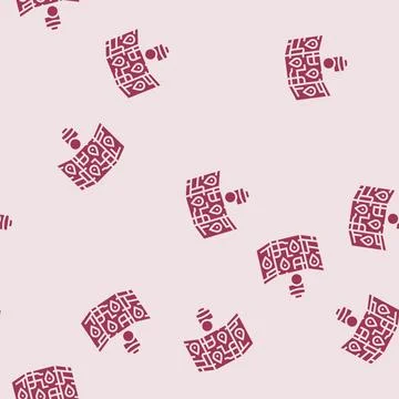 Map pins showing multiple workplaces glyph seamless pattern Stock Illustration