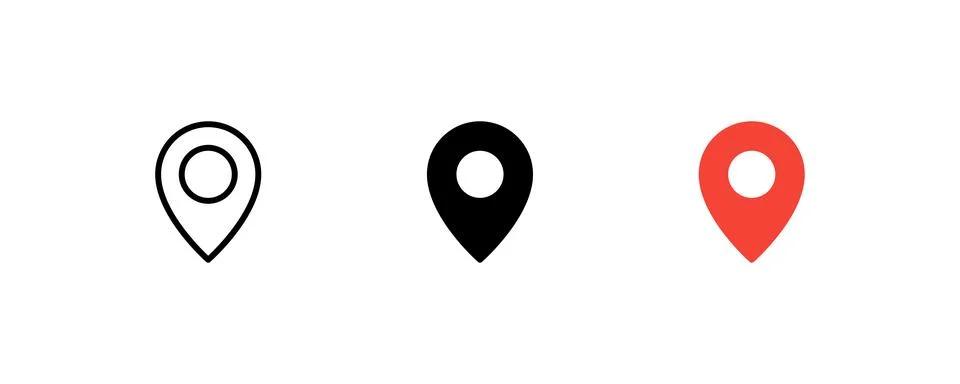 Map pins sign location. Vector icon design. Stock Illustration