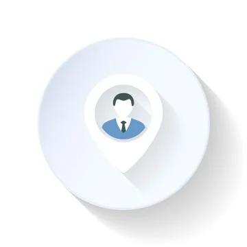 Map point flat icon Stock Illustration