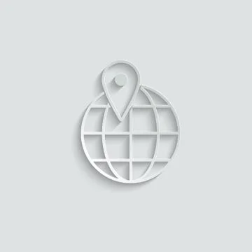 Map point icon. global  icon. your destination icon vector Stock Illustration