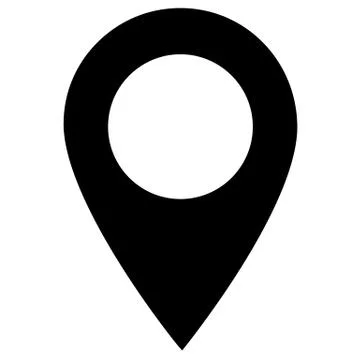 Map point icon on white background. pin sign for your web site design, logo, Stock Illustration