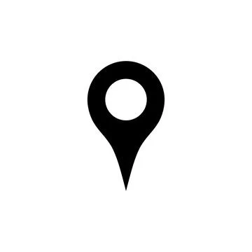 Map Point Location Icon Vector Template Illustrazione stock