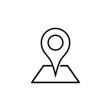 Map Point Location Icon Vector Template Illustrazione stock