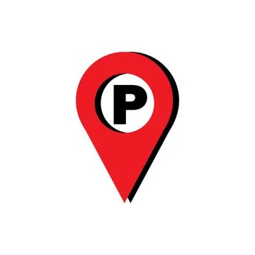 Map point parking Stock Illustration