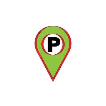 Map point parking Ilustração Stock