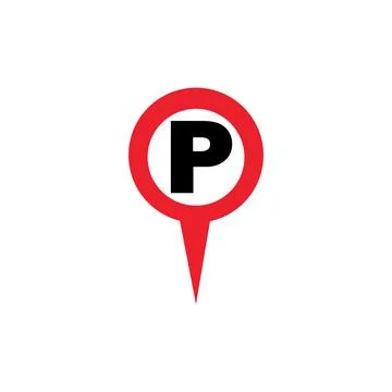 Map point parking Stock Illustration