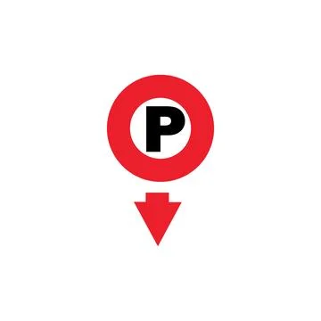 Map point parking Illustrazione stock