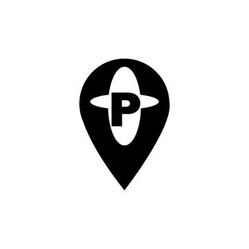 Map point parking 库存插图