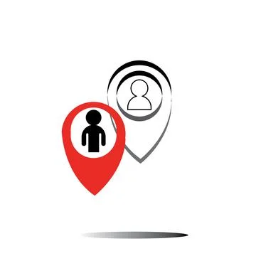 Map point people Illustrazione stock