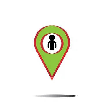 Map point people Stock Illustration