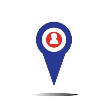 Map point people Stock Illustration