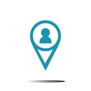 Map point people Stock Illustration