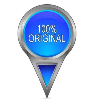 Map pointer with 100% Original – 3D illustration Stock Illustration