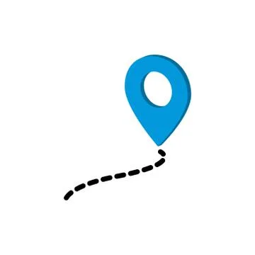 Map pointer 3d lane vector design template illustration Stock Illustration