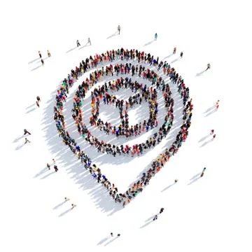 MAP Pointer 3D rendering Stock Illustration