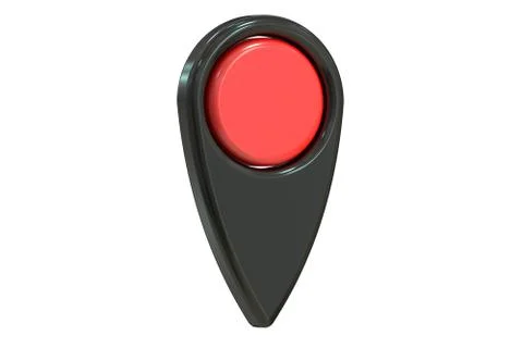 Map pointer, 3D rendering 库存插图