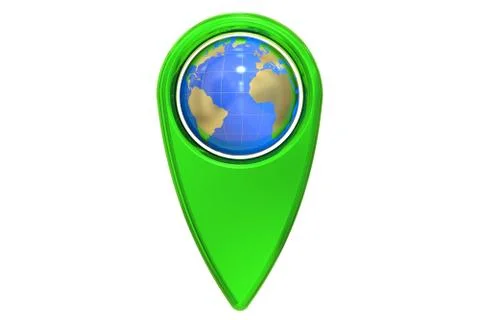 Map pointer, 3D rendering Stock Illustration