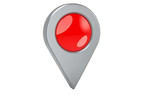 Map pointer, 3D rendering Illustrazione stock